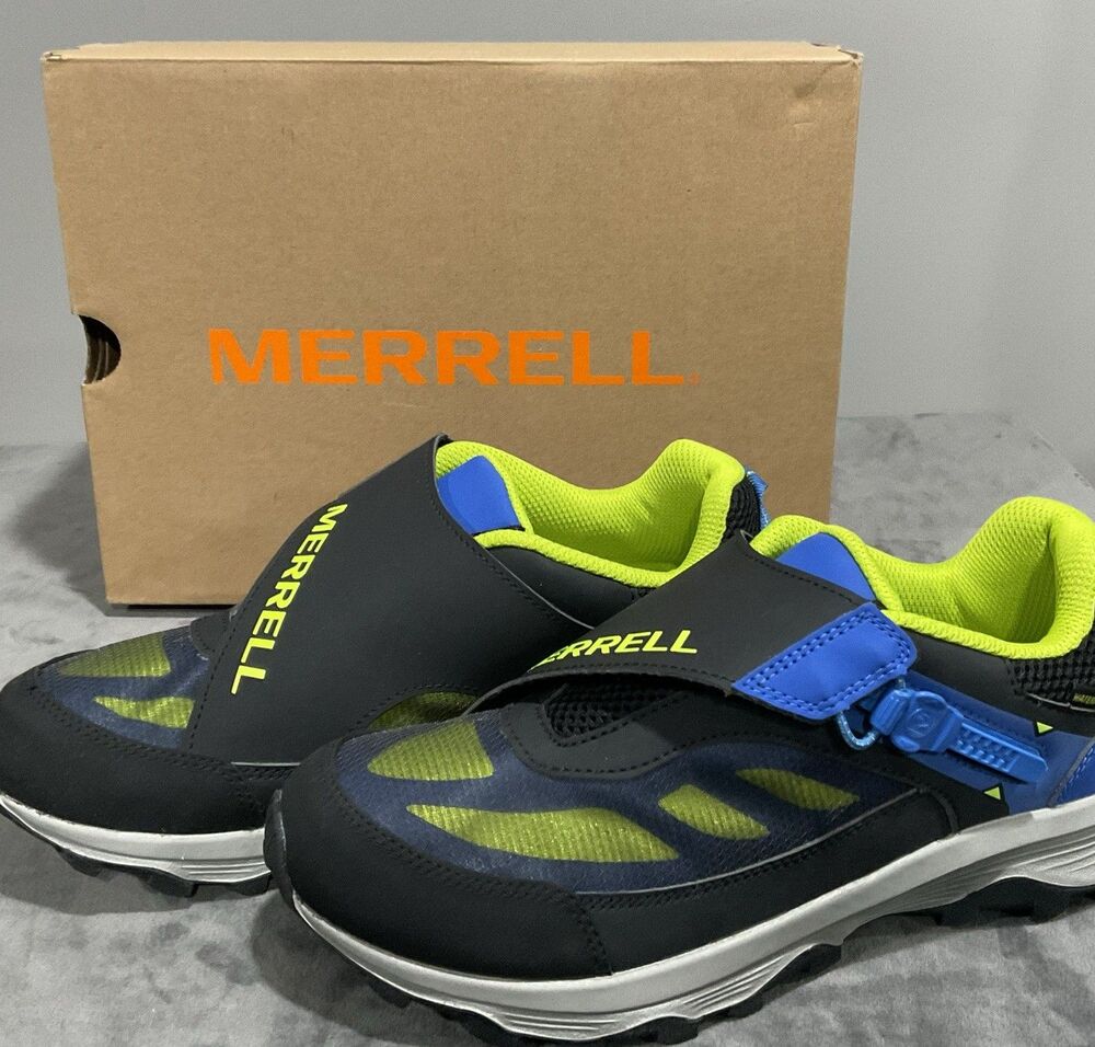 Merrell Moab Speed Low ZT Waterproof Hiking Shoe, Black/Blue/Lime, 7 US